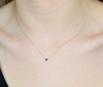 Złoty naszyjnik celebrytka DIAMENT 585 czarne diamenty 0,05 ct N08280YC BLACK (2).JPG